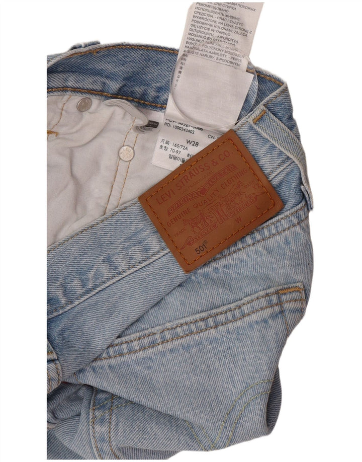 Γυναικείο σορτς Levi's 501 τζιν W28 μεσαίο μπλε βαμβακερό