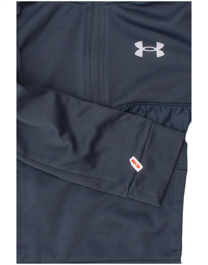 UNDER Armour Boys Φούτερ με φερμουάρ 5-6 ετών Navy Blue Polyester