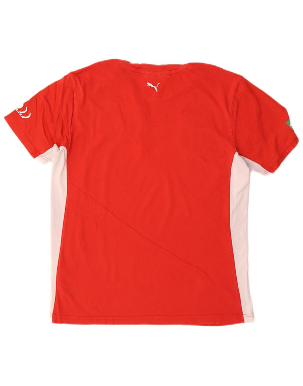 PUMA Mens Scuderia Ferrari Graphic T-Shirt Top Small Red Colourblock