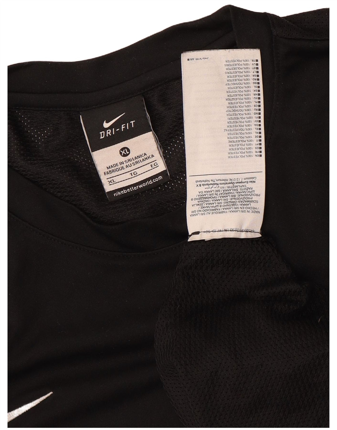 Ανδρικό T-Shirt Nike Dri Fit Top XL Μαύρο Colourblock Πολυεστέρας