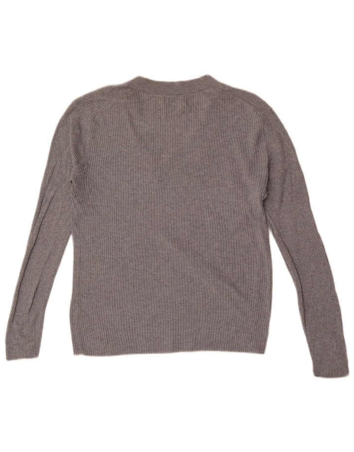 Massimo Dutti Γυναικείο τοπ μακρυμάνικο UK 14 Large Grey Silk