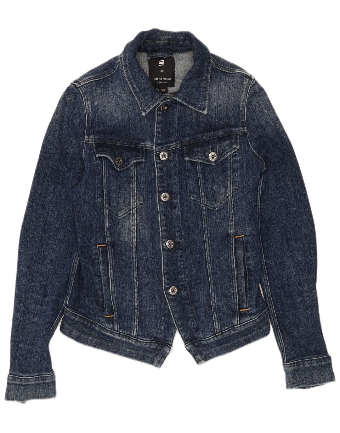 G-STAR Γυναικείο Crop Τζιν Μπουφάν UK 6 XS Navy Blue Cotton