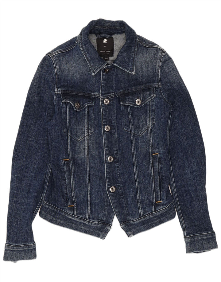 G-STAR Γυναικείο Crop Τζιν Μπουφάν UK 6 XS Navy Blue Cotton