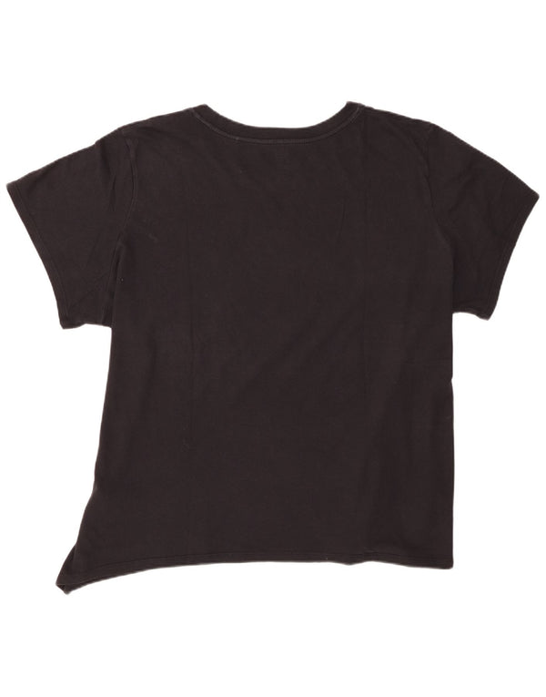 Γυναικείο γραφικό μπλουζάκι Levi's Top UK 22 3XL μαύρο βαμβακερό