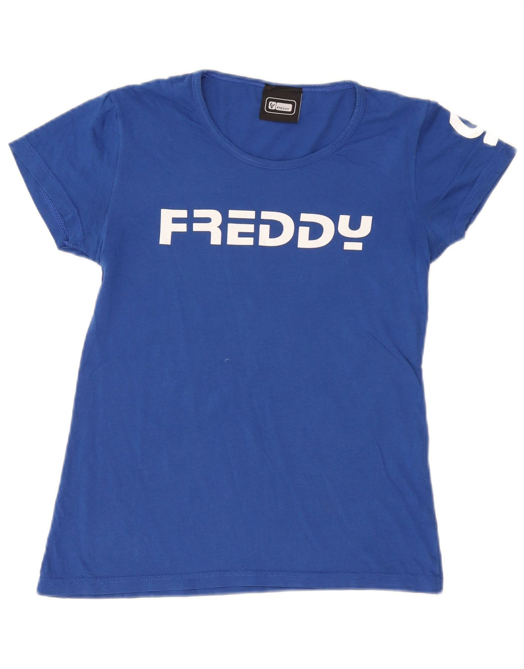 Γυναικείο γραφικό μπλουζάκι Freddy Top UK 12 μεσαίο μπλε βαμβακερό
