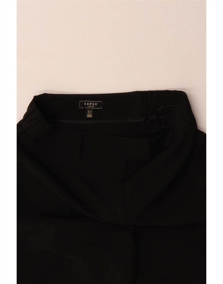 Γυναικείο LIPSY Bootcut Casual Παντελόνι UK 12 Medium W30 L30 μαύρο πολυεστέρα