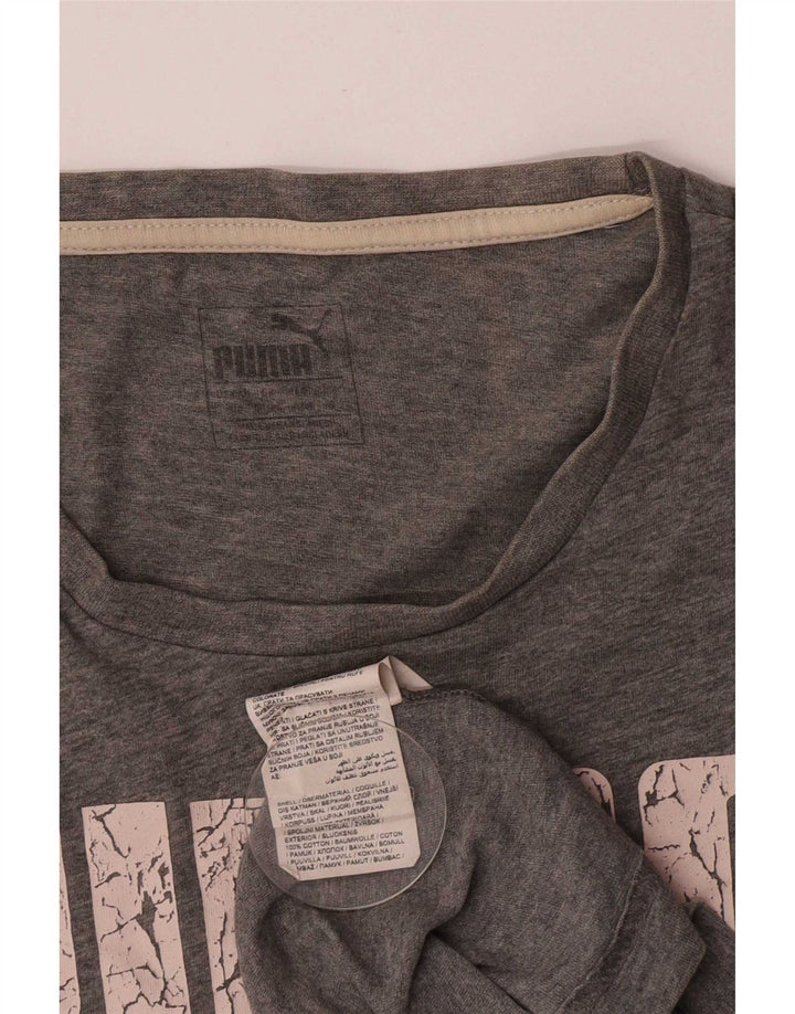 Ανδρικό γραφικό μπλουζάκι Puma Μικρό βαμβακερό γκρι
