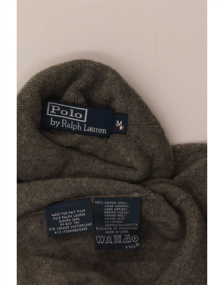 Πόλο Ralph Lauren Ανδρικό πουλόβερ με ρολό μαλλί μεσαίου γκρι
