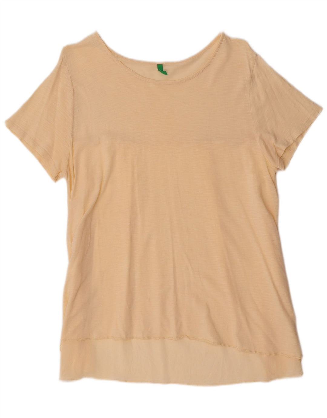 BENETTON Γυναικείο T-Shirt Top UK 16 Large Beige
