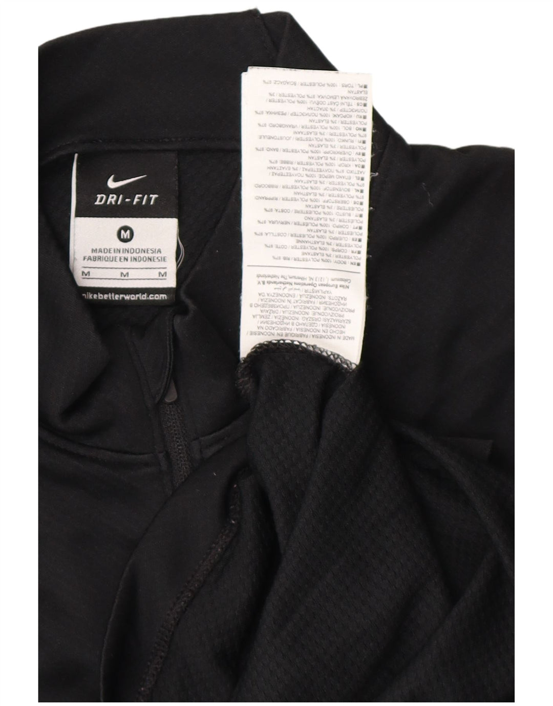 Ανδρική φόρμα αθλητικής φόρμας Nike με φερμουάρ πουλόβερ με μεσαίο μαύρο πολυεστέρα