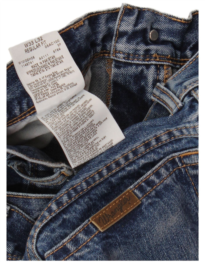 Ανδρικό τζιν WRANGLER Regular Fit ίσιο W33 L32 Μπλε βαμβακερό