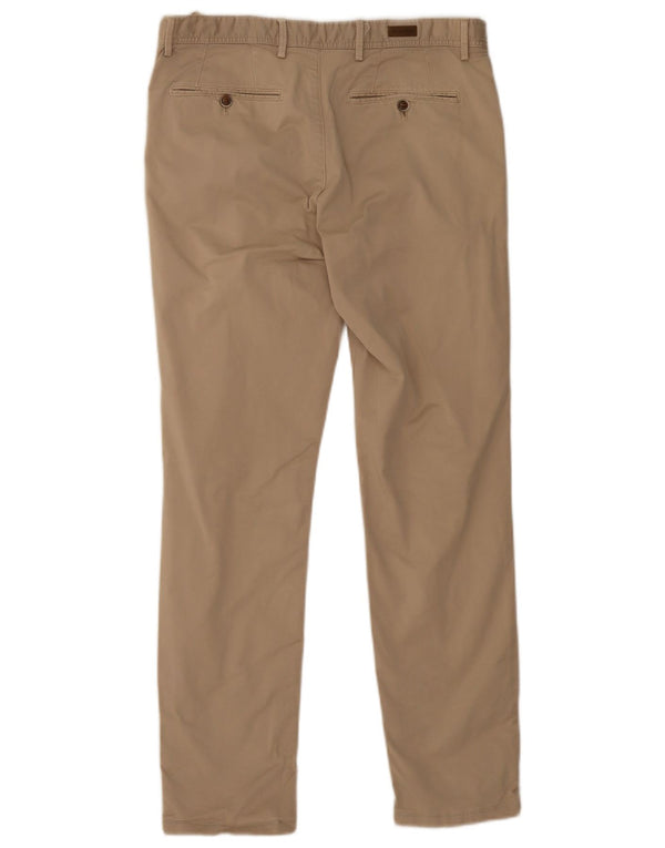 Massimo Dutti Ανδρικό παντελόνι Chino με λεπτή εφαρμογή EU 42 Large W32 L29 Μπεζ βαμβακερό