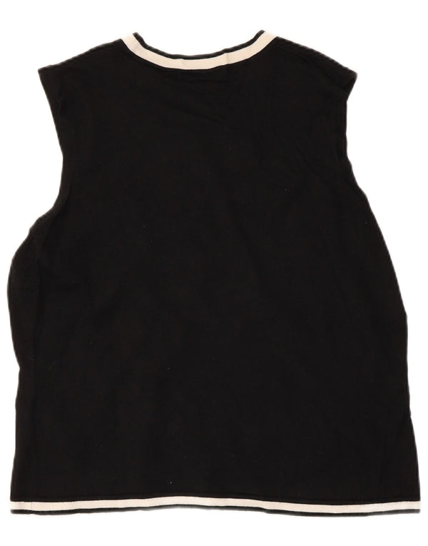 Marks & Spencer Γυναικείο γιλέκο Crop Top UK 18 XL Μαύρη βισκόζη