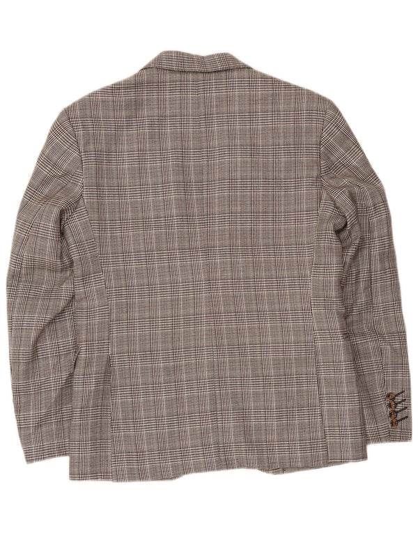 Pierre Cardin Ανδρικό μπουφάν σακάκι με 1 κουμπί EU 46 Small Grey Houndstooth