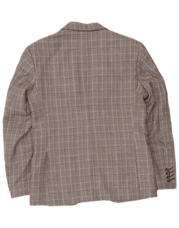 Pierre Cardin Ανδρικό μπουφάν σακάκι με 1 κουμπί EU 46 Small Grey Houndstooth