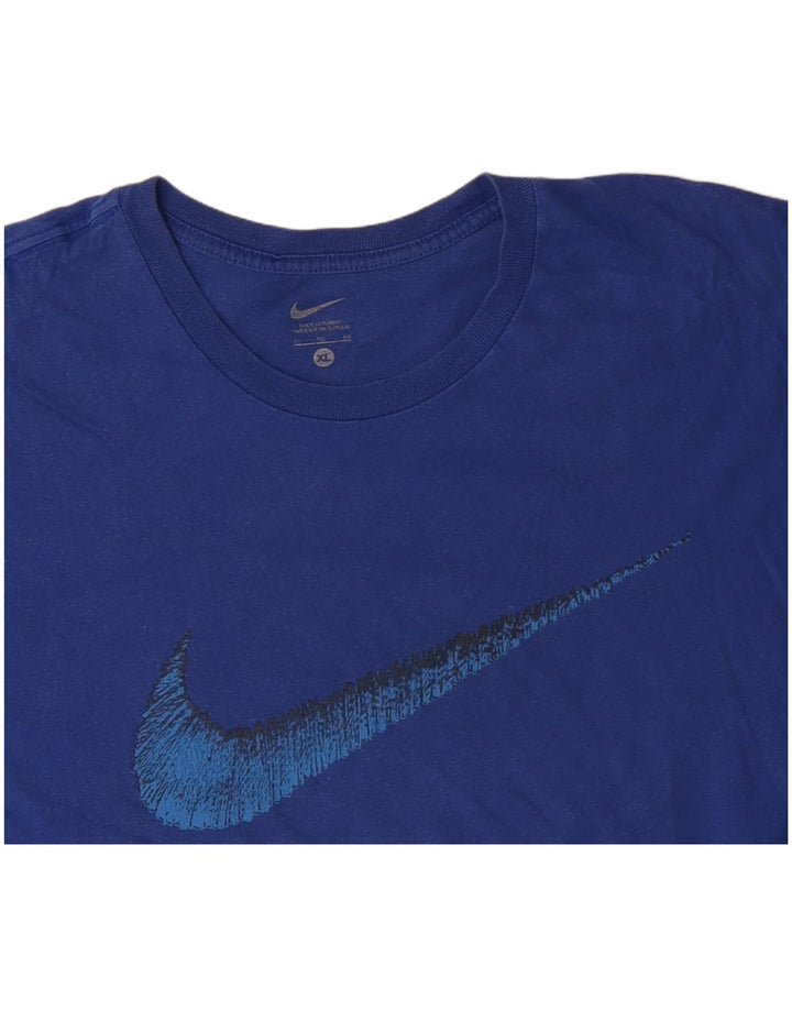 Ανδρικό γραφικό μπλουζάκι NIKE XL Μπλε βαμβακερό