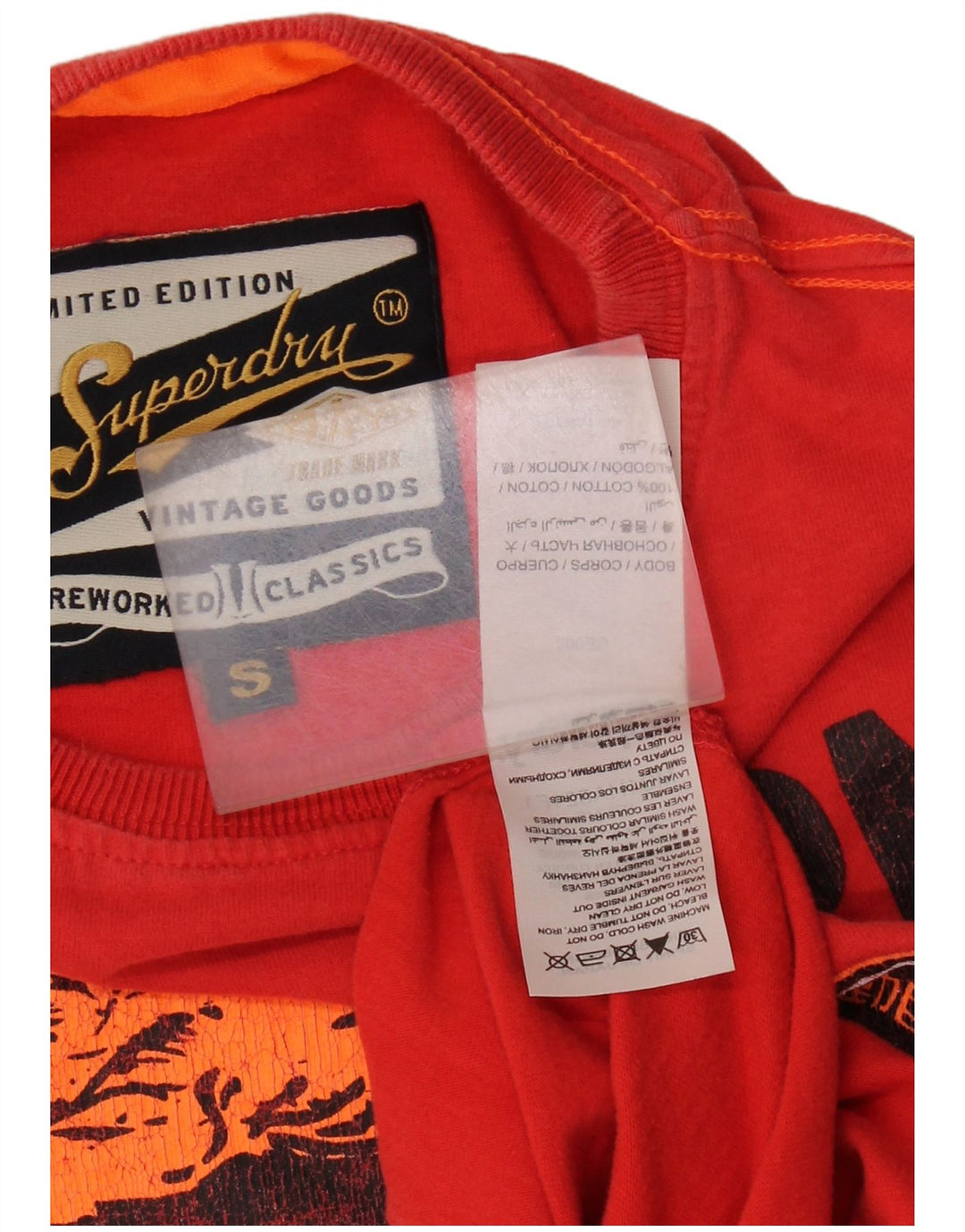 Ανδρικό γραφικό μπλουζάκι Superdry, μικρό κόκκινο βαμβακερό