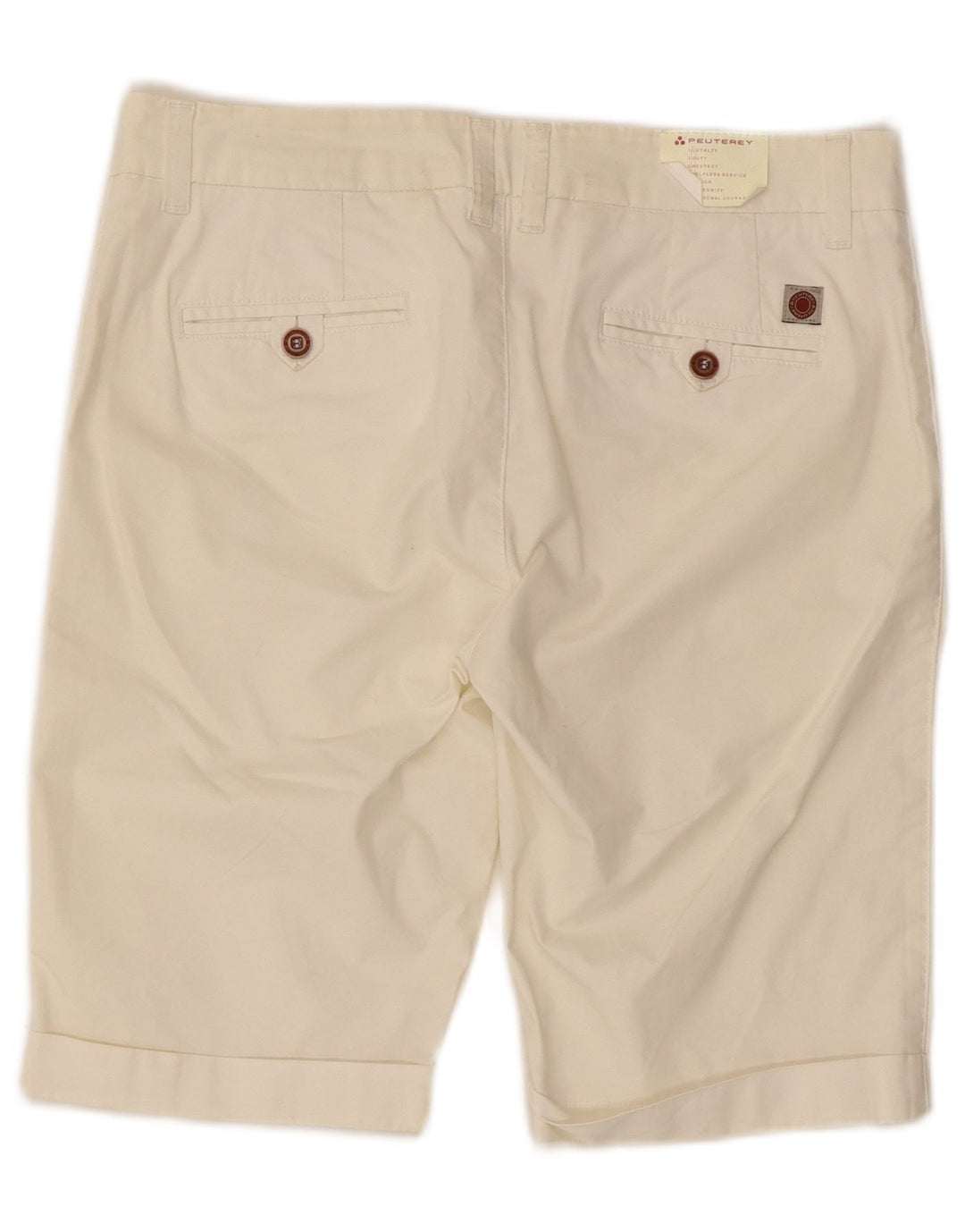 PEUTEREY Γυναικείο Σορτς Chino IT 42 Medium W32 Λευκό βαμβακερό