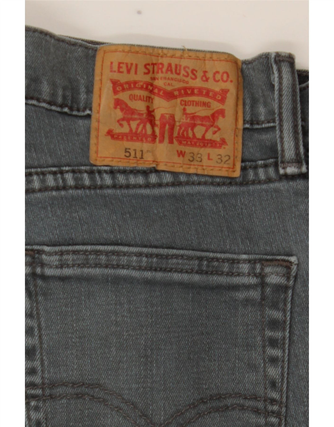 Levi's Mens 511 Slim Jeans W33 L32 Γκρι βαμβακερό