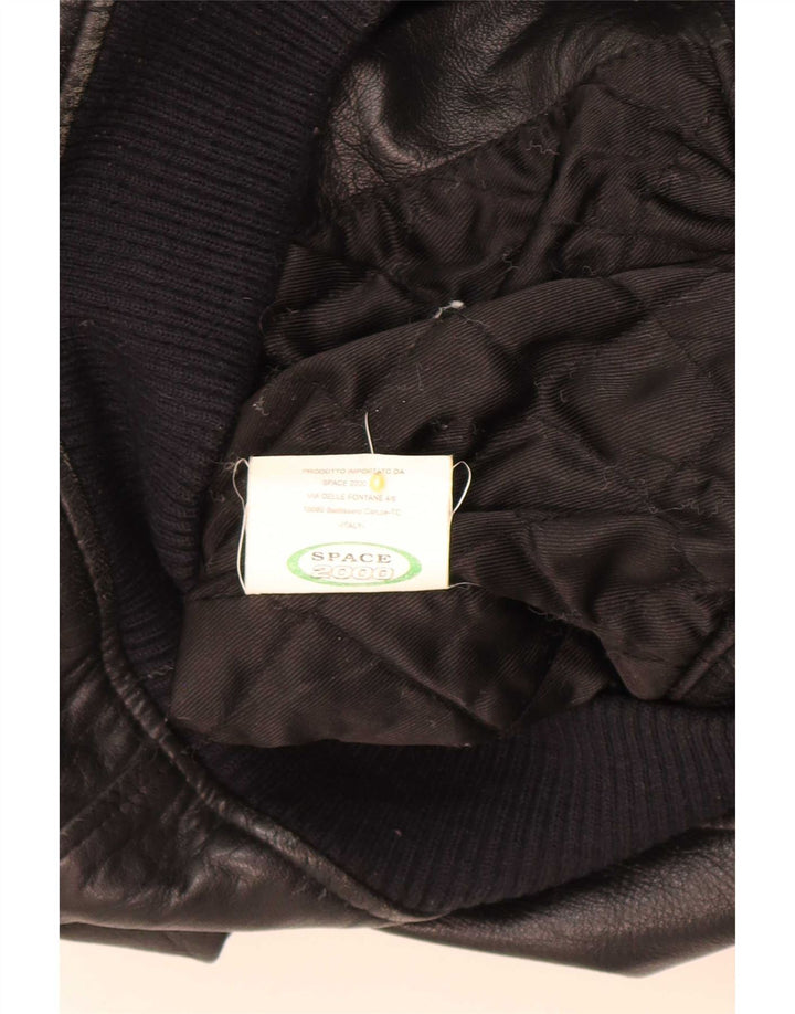 Vintage Ανδρικό Δερμάτινο Μπουφάν UK 38 Medium Μαύρο