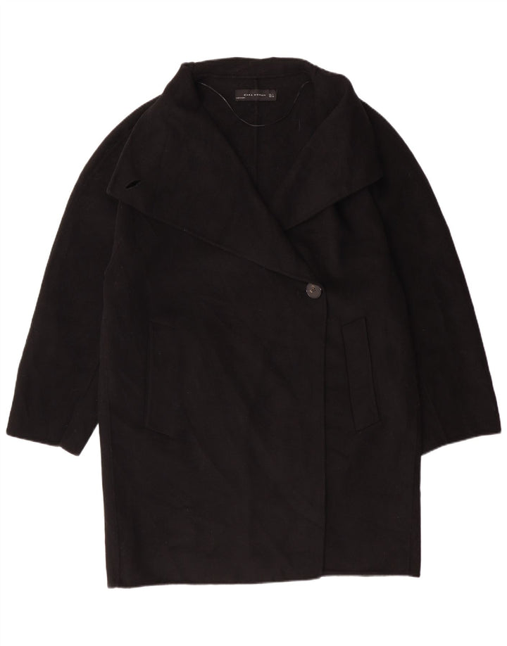 Γυναικείο παλτό ZARA UK 16 Large Black Wool