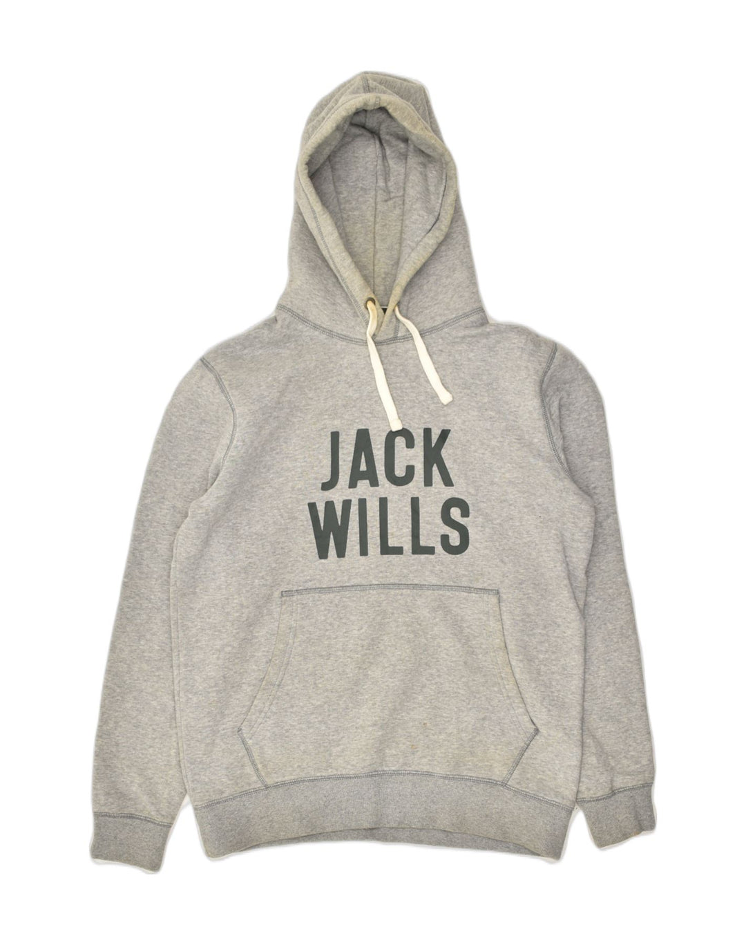 JACK WILLS Mens Graphic Hoodie Jumper Small Grey Cotton | Vintage Jack Wills | Thrift | Second-Hand Jack Wills | Used Clothing | Messina Hembry 
