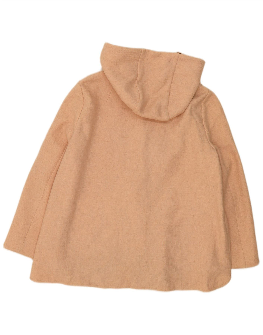 Zara Γυναικείο Παλτό με κουκούλα UK 18 XL Μπεζ μαλλί