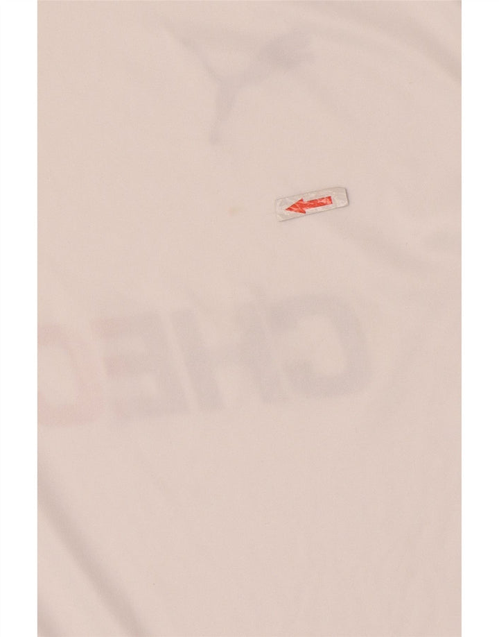 Ανδρικό γραφικό μπλουζάκι Puma Deutshland Top Small White Colorblock Πολυεστέρας