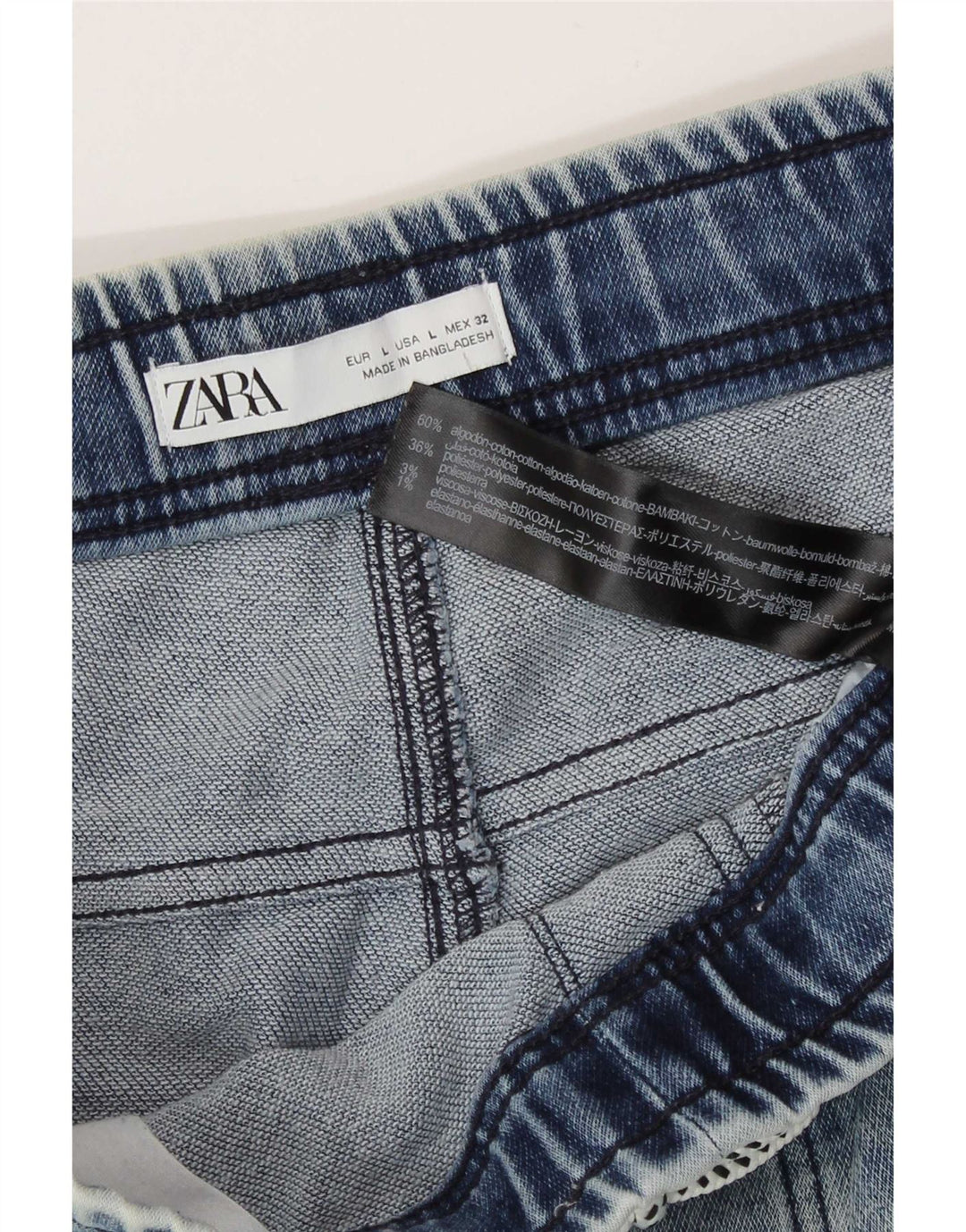 Ανδρικό τζιν σορτς Zara μεγάλο W32 Μπλε βαμβακερό