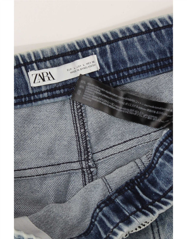 Ανδρικό τζιν σορτς Zara μεγάλο W32 Μπλε βαμβακερό