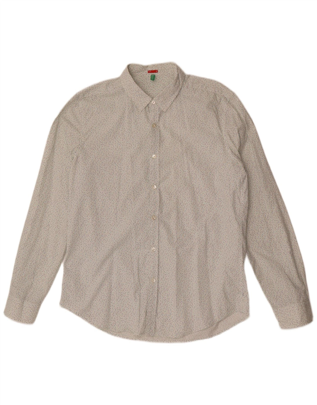 BENETTON Ανδρικό πουκάμισο Slim Fit Μεγάλο Λευκό στίγμα