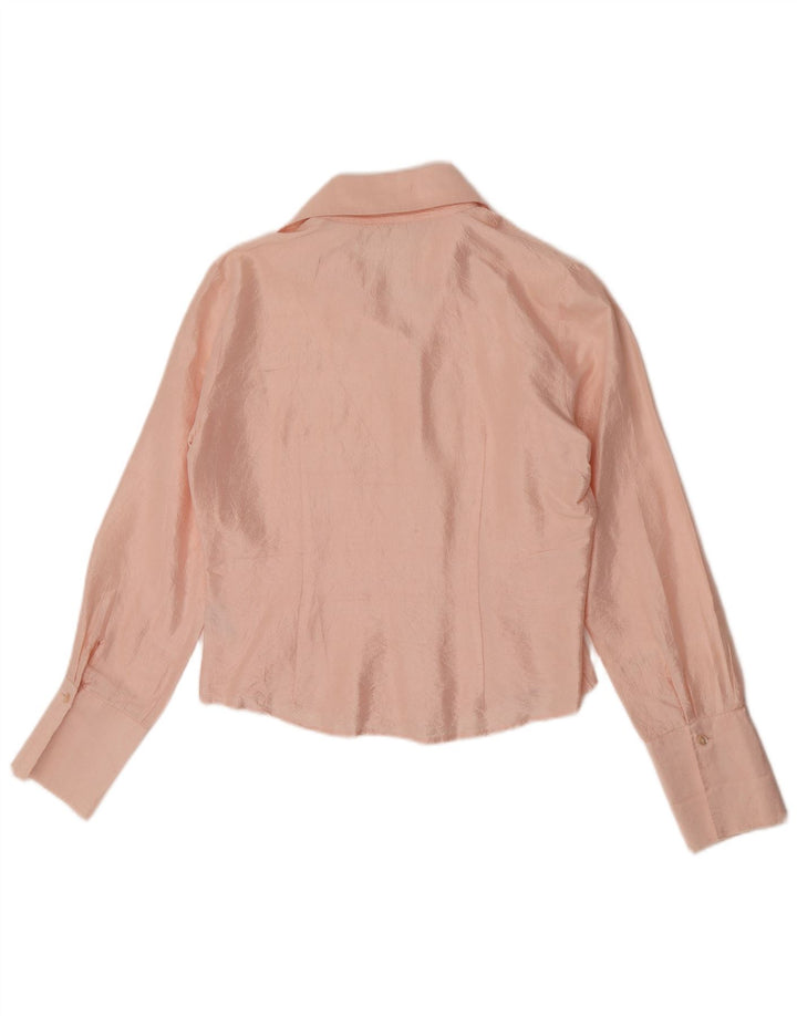 Naracamicie γυναικείο πουκάμισο μπλούζα UK 14 Medium Pink Silk