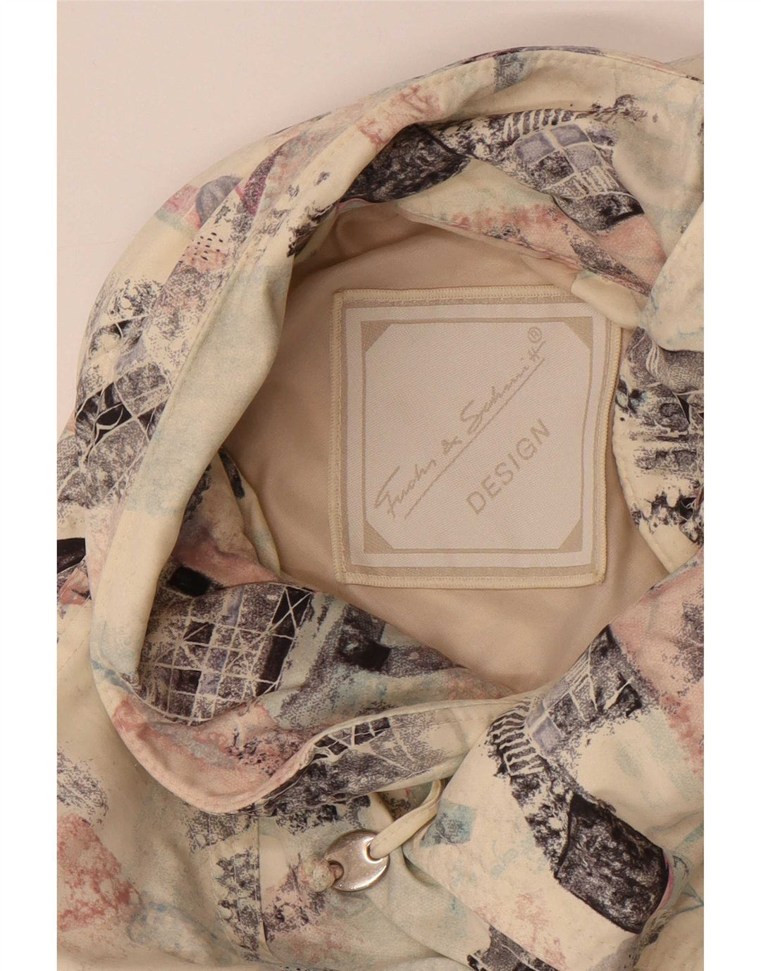 FUCHS & SCHMITT Γυναικείο Abstract Pattern Windbreaker Coat UK 16 Large Beige