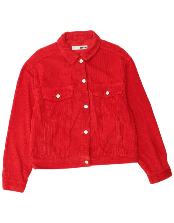 Topshop Γυναικείο Κοτλέ Μπουφάν UK 10 Small Red Cotton