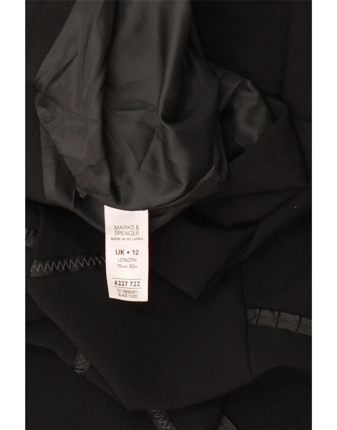 Marks & Spencer Γυναικεία φούστα σε γραμμή Α UK 12 Medium W34 Μαύρη γεωμετρική