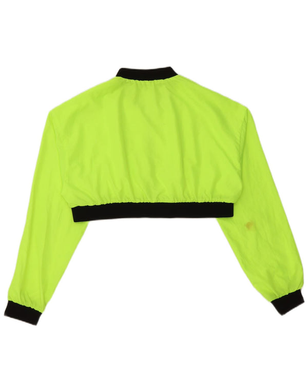Zara Γυναικεία φόρμα Crop Top Jacket UK 14 Medium Yellow Colourblock