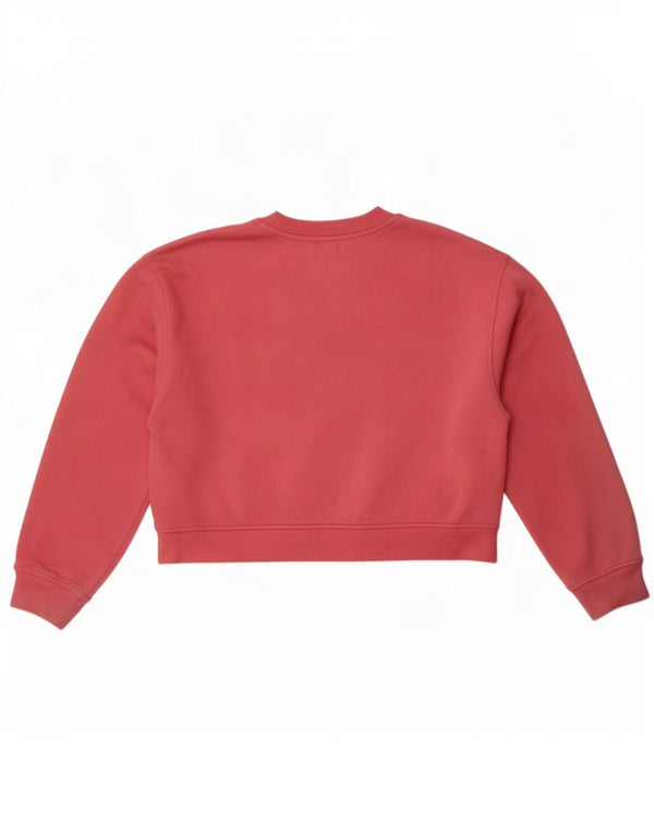 Zara Γυναικεία φούτερ Crop Jumper UK 16 Large Pink Cotton
