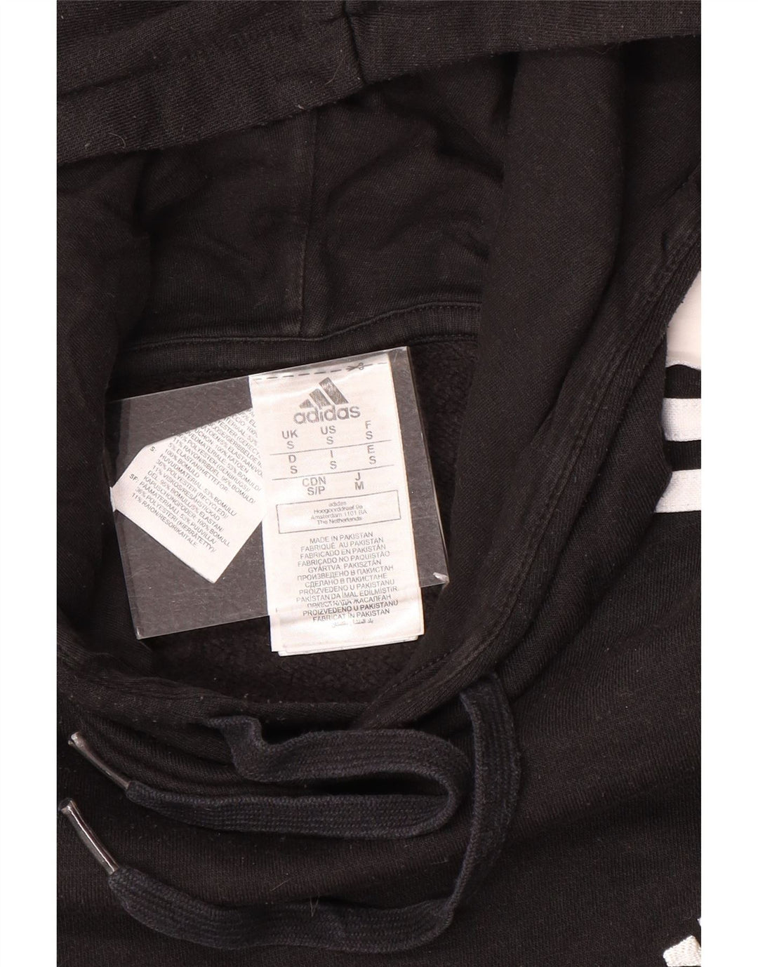 Adidas Ανδρικό φούτερ με κουκούλα, μικρό μαύρο πολυεστέρα