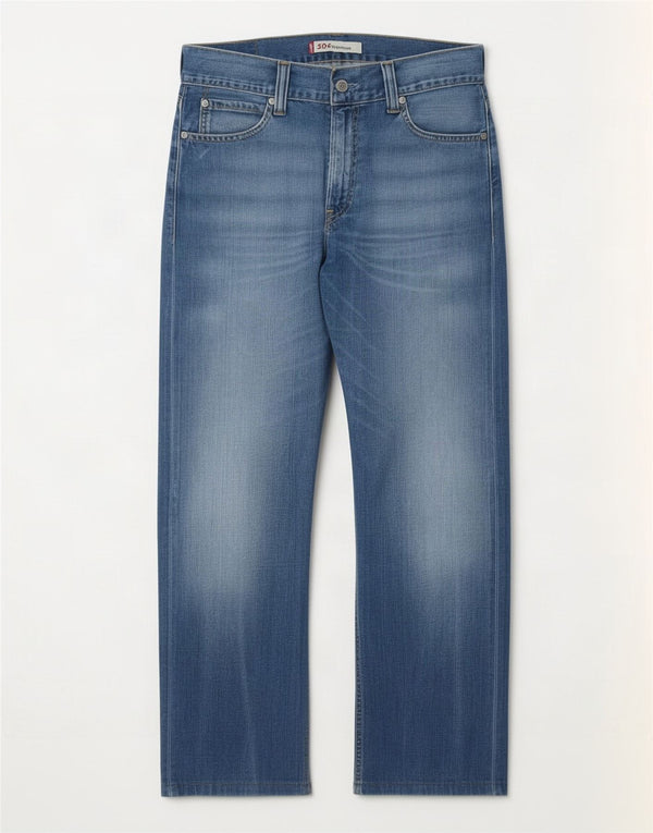 Levi's Mens 506 Standard Fit Straight Jeans W33 L29 Μπλε βαμβακερό