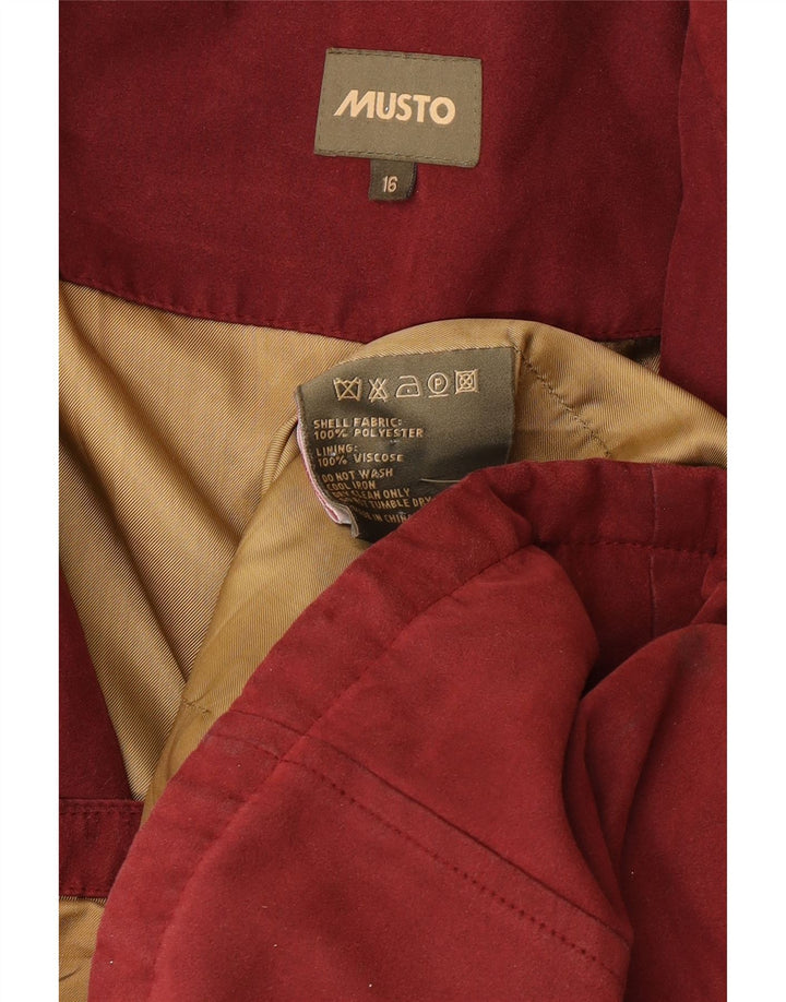 Musto Γυναικείο Utility Jacket UK 16 Large Βουργουνδίας Πολυεστέρας