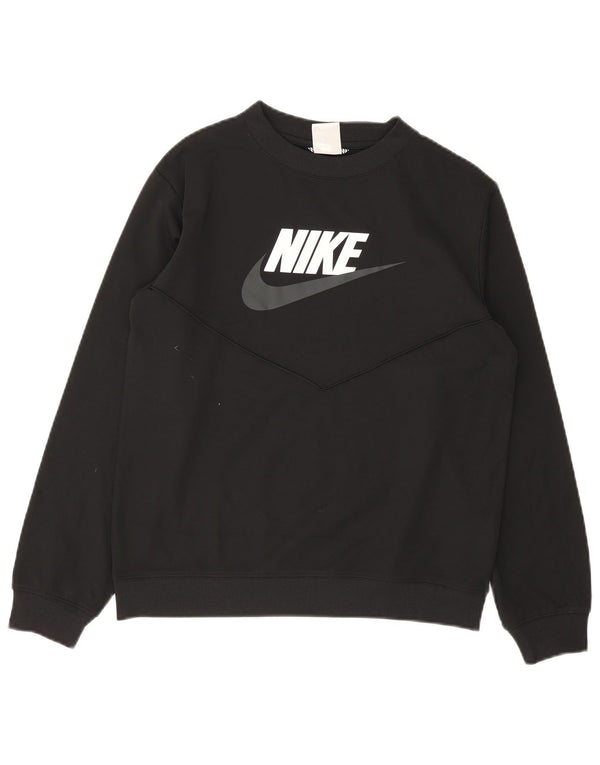 Γραφικό φούτερ Nike Boys Jumper 13-14 ετών μαύρο πολυεστέρα