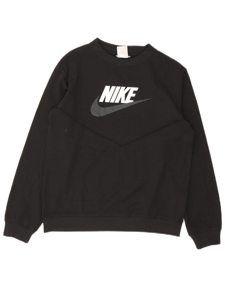 Γραφικό φούτερ Nike Boys Jumper 13-14 ετών μαύρο πολυεστέρα