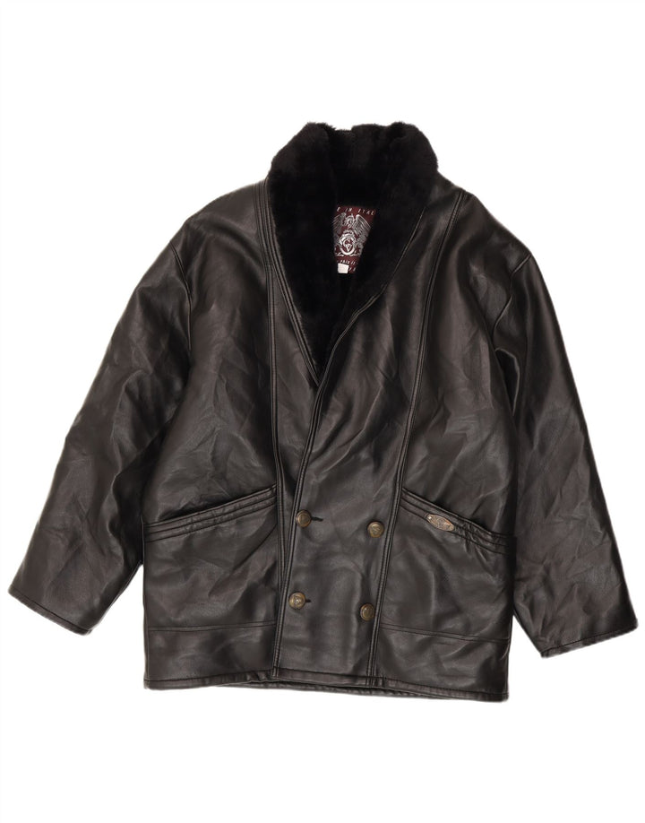 Vintage Ανδρικό Σουφάν Shearling UK 40 Large Black Shearling