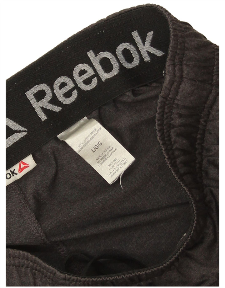 Ανδρικό αθλητικό σορτς Reebok μεγάλο γκρι πολυεστέρα