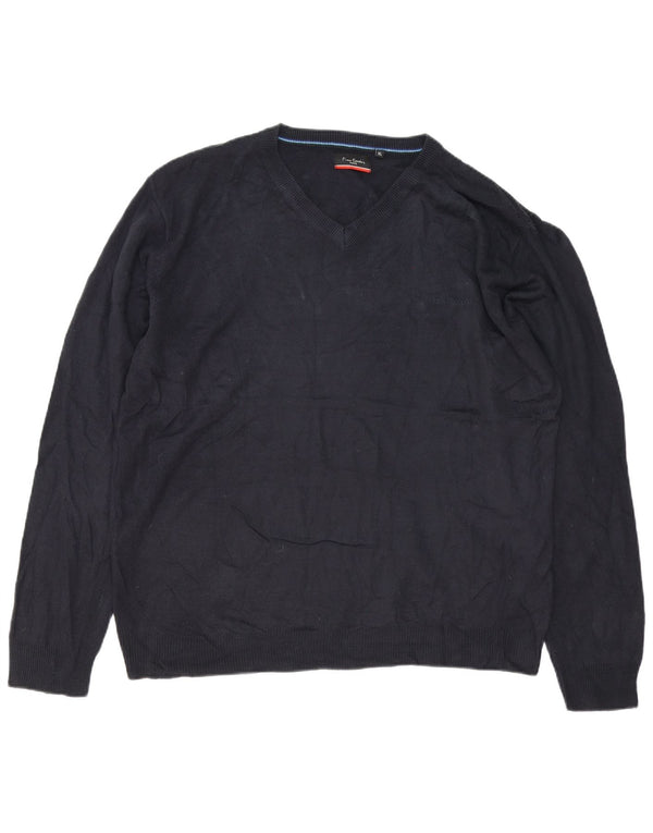Ανδρικό πουλόβερ Pierre Cardin με V λαιμόκοψη XL Navy Blue Ακρυλικό