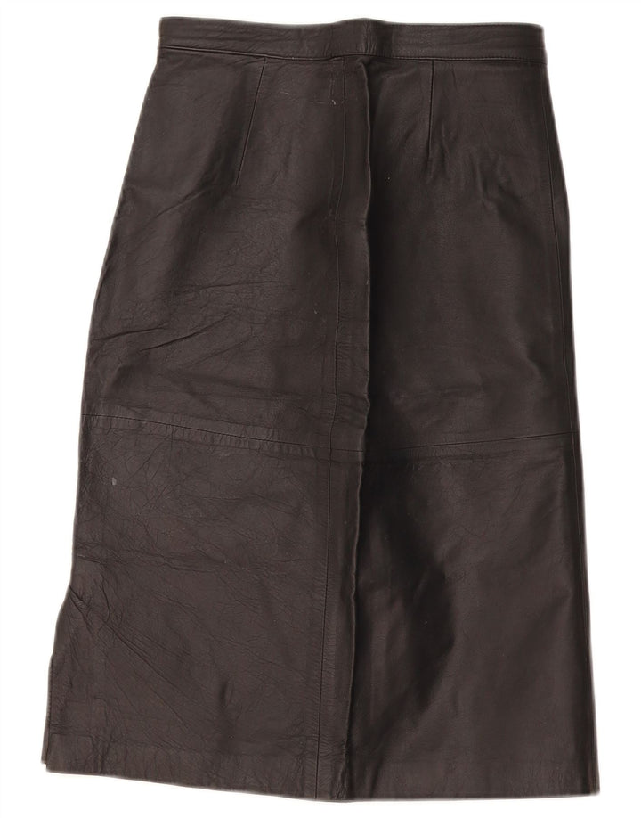 Vintage Γυναικεία Δερμάτινη Φούστα W28 Μεσαία Μαύρη