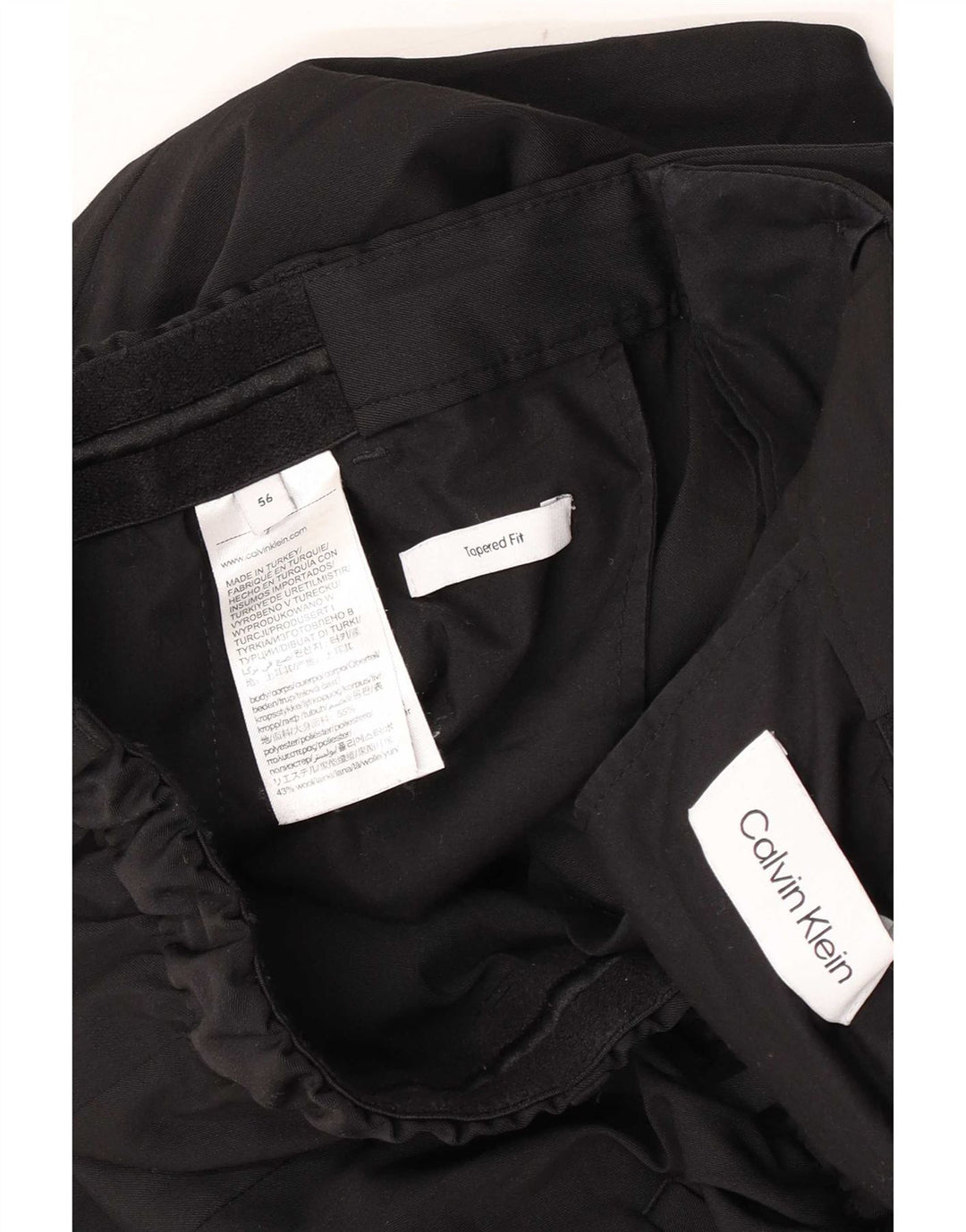 Calvin Klein Ανδρικό κωνικό παντελόνι Chino W36 L30 Μαύρο πολυεστέρα