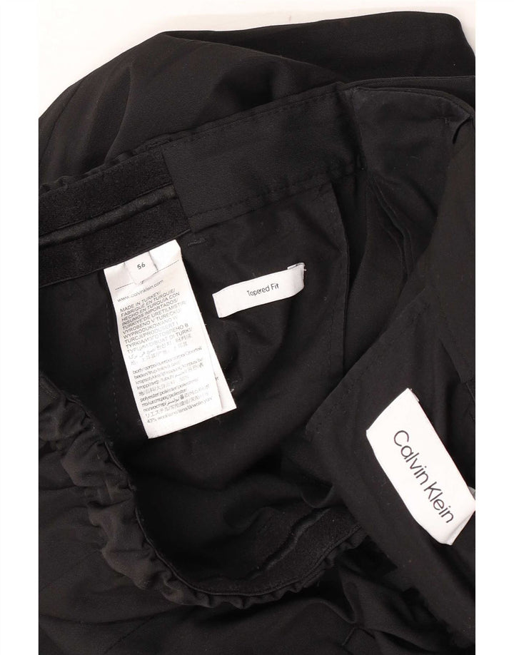 Calvin Klein Ανδρικό κωνικό παντελόνι Chino W36 L30 Μαύρο πολυεστέρα