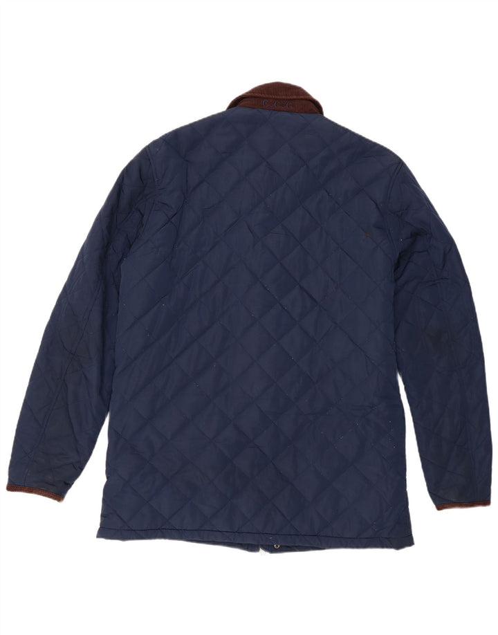 Ανδρικό καπιτονέ μπουφάν Crew Clothing UK 38 Medium Navy Blue Colourblock