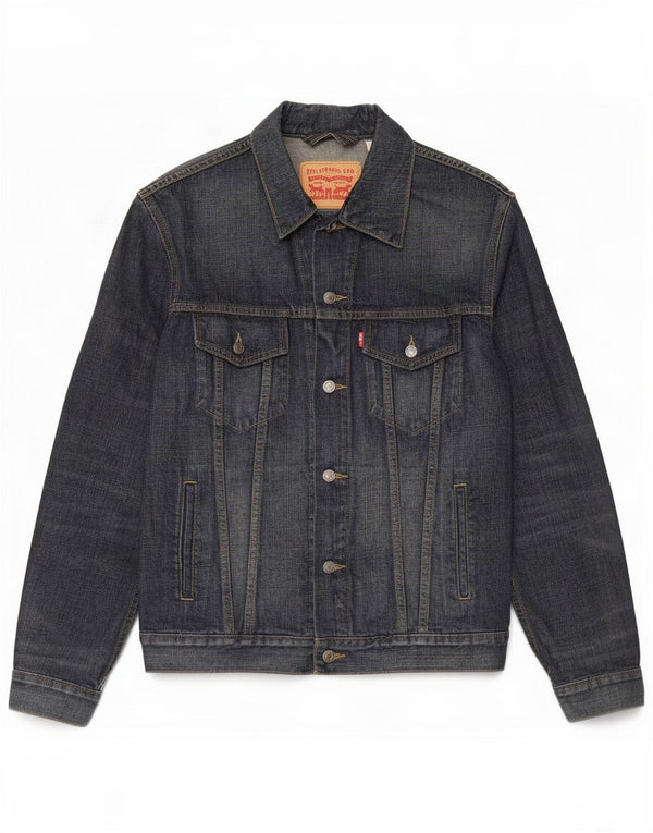 Ανδρικό τζιν μπουφάν Levi's UK 40 Large Navy Blue Cotton